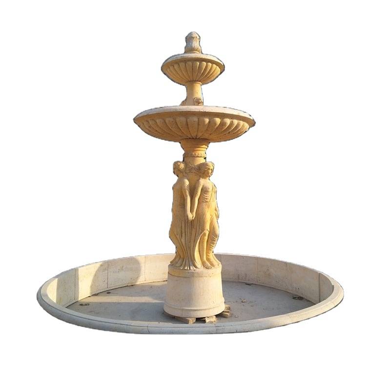Fontana di buona qualità – Grande fontana esterna in marmo con decorazione da giardino in Cina – Atisan Works