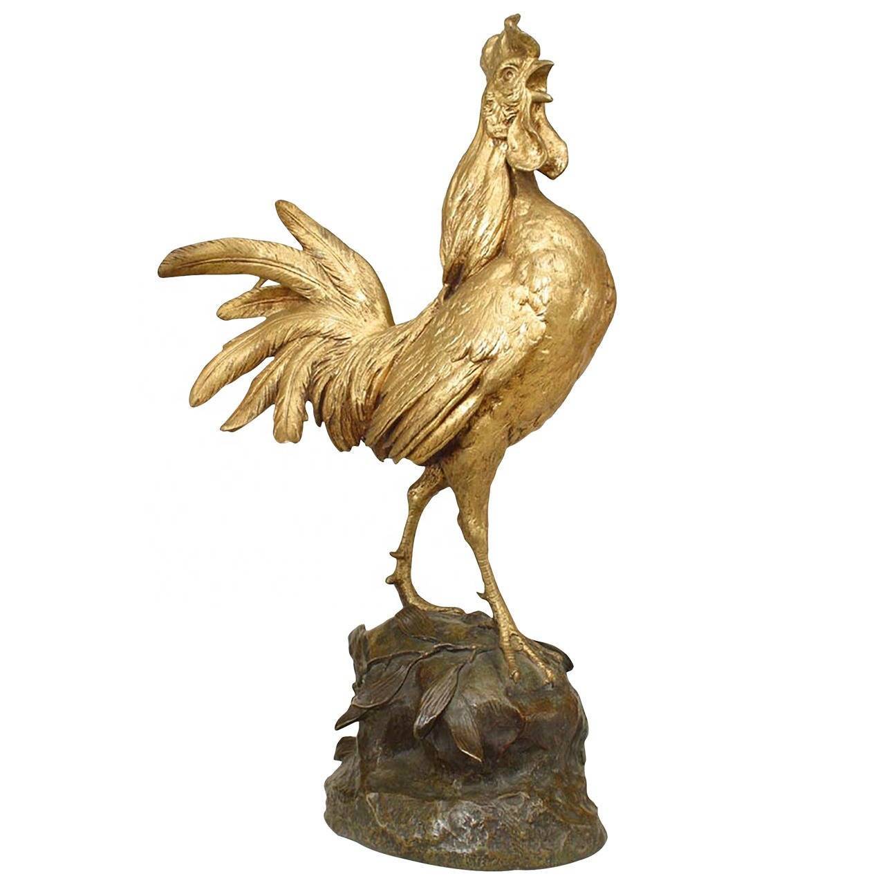 OEM Versuergung Bronze Bald Eagle Statue - Outdoor Dekoratioun Chinesesch Liewensgréisst Zodiac Bronze Chicken Skulptur - Atisan Works
