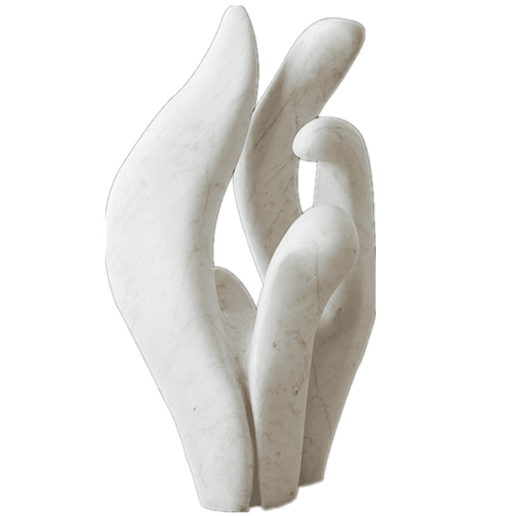 100% ukiran tangan dekoratif patung modern marmer abstrak patung for sale