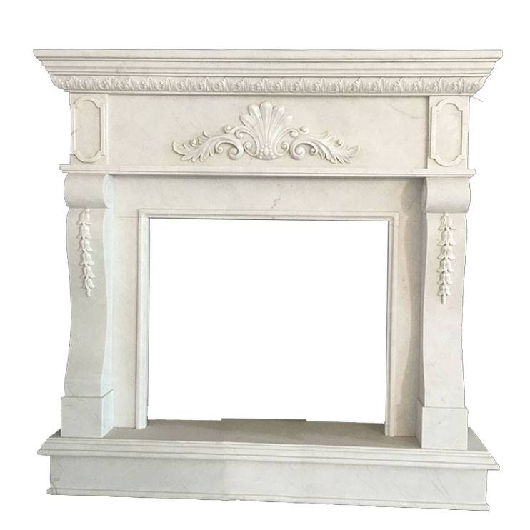 Jeropeeske kultivearre indoor klassike Amerikaanske styl Moderne fancy Stone Marble Wall Marble Fireplace