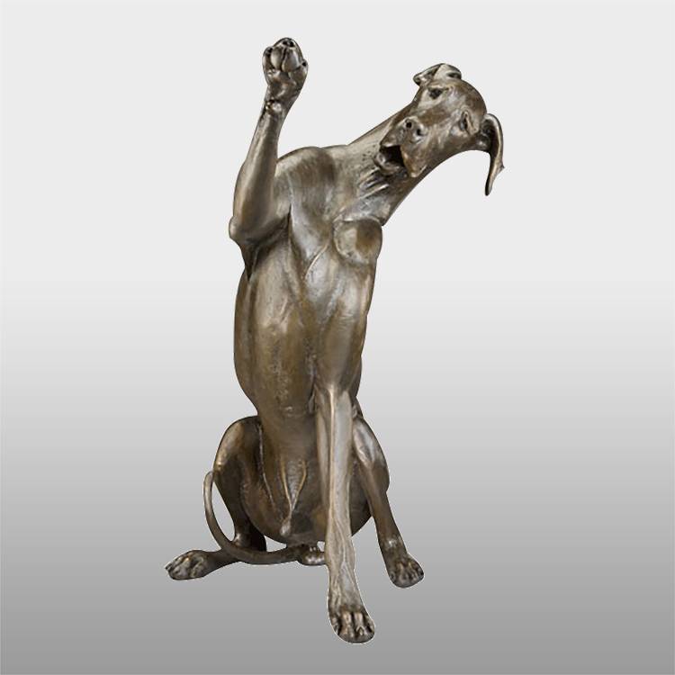 Директно фабрична антична статуя на куче от бронз и месинг за продажба