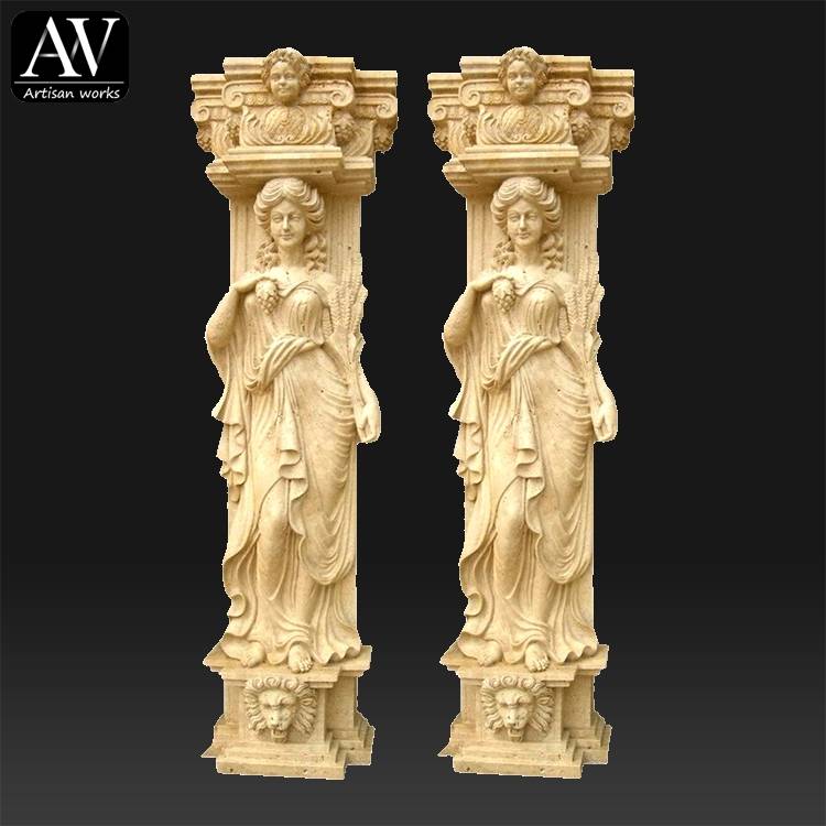 Columnas romanas decorativas para interiores á venda de columnas de mármore con deseño de pilares de decoración do fogar