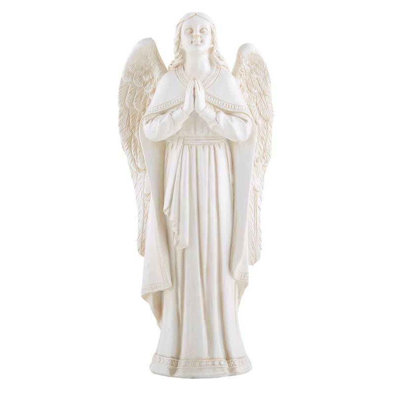 giardino grandi statue religiose in pietra di marmo angelo femminile con ali scultura