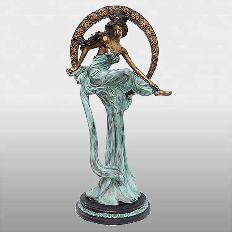 gamyklos kaina sodo statula metalinis trofėjus Žalvarinė ponios moters skulptūra