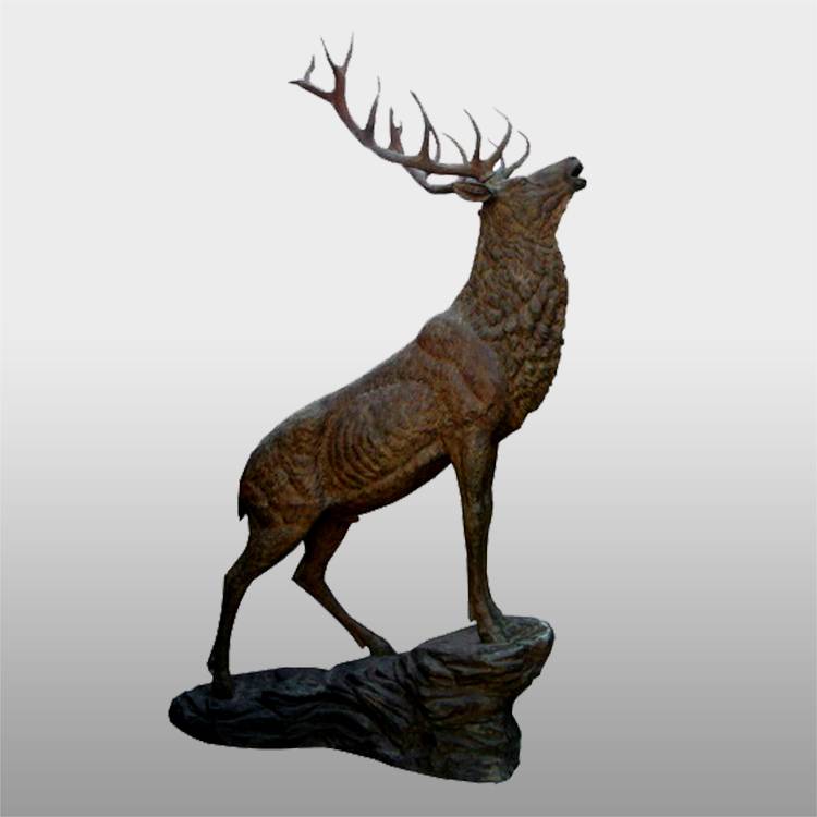 Hot New Products Legends Bronze Sculptures - Dekorasyon nga gidak-on sa kinabuhi nga bronze moose statue sculpture nga gibaligya - Atisan Works