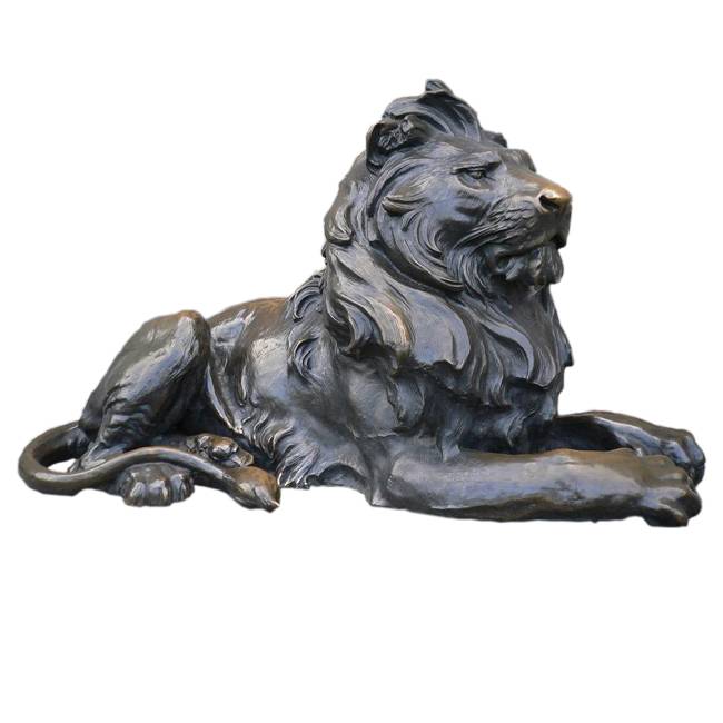 Grandes estatuas de león e tigre de bronce personalizadas ao aire libre á venda