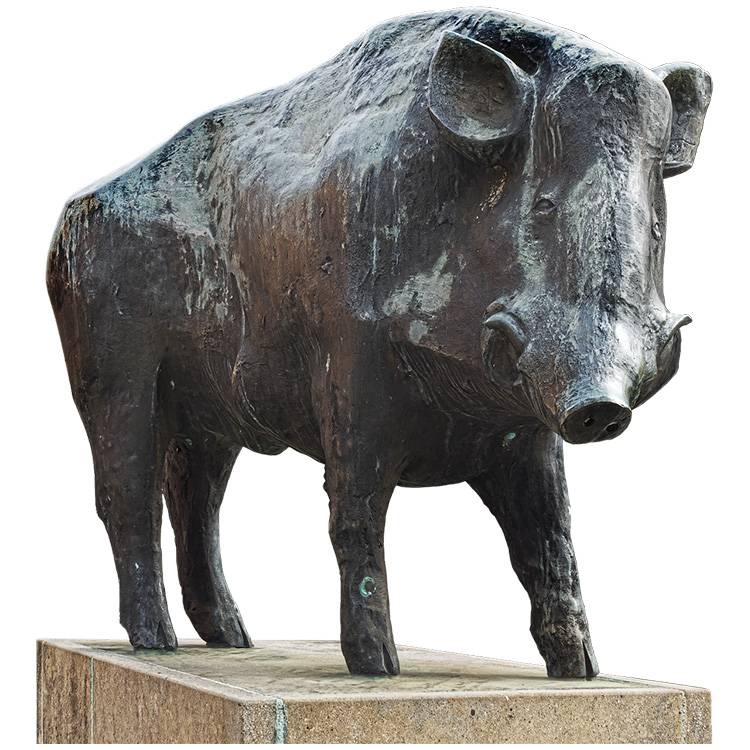 antique outdoor decoration life size garden bronze pig statue for sale