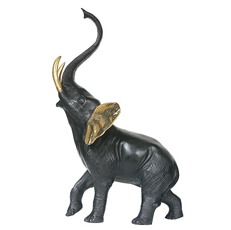 Patung dekorasi taman dan taman seukuran logam pengecoran patung gajah perunggu modern
