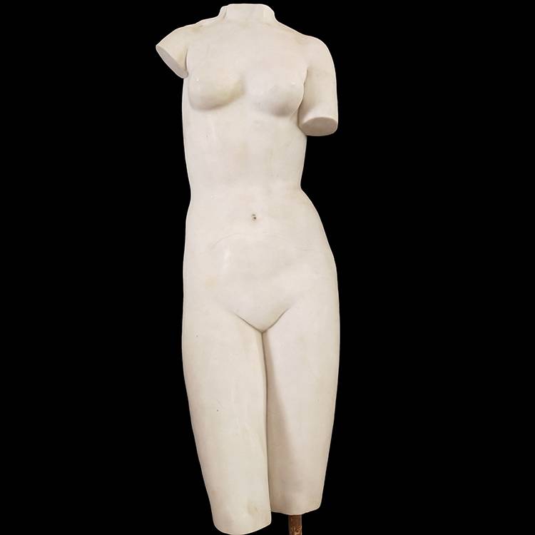 Engros Stone Carving Marmor White Brokeback Woman Sculpture