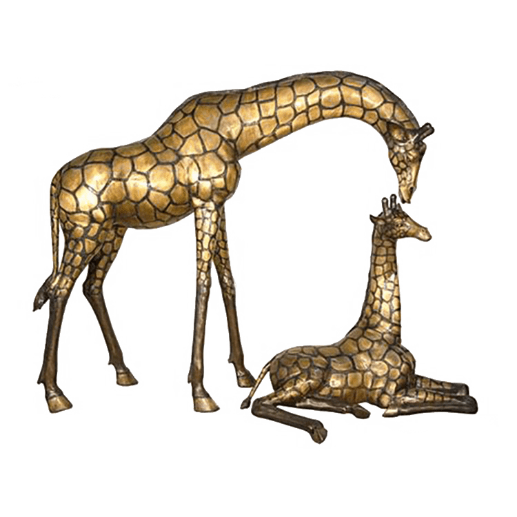 Prix ​​spécial pour la statue de paon en bronze - Décoration de jardin personnalisée grandeur nature sculpture de girafe extérieure en bronze - Atisan Works