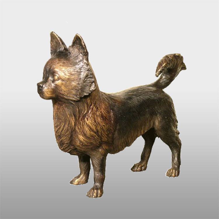 Estatuas antiguas de perros realistas, estatuas de perros para decoración de jardín