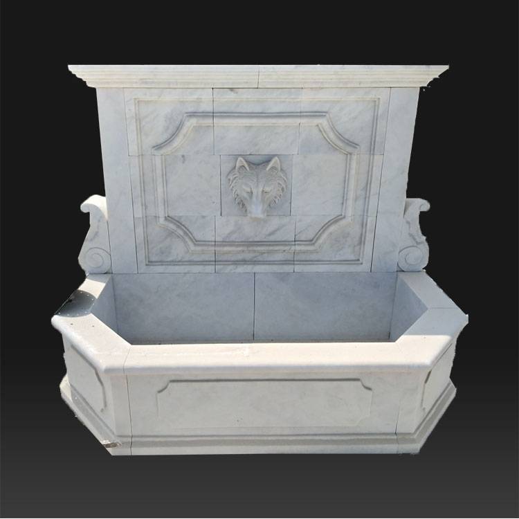Fontana di buona qualità – Fontana da parete in marmo in pietra decorativa da giardino francese in vendita – Atisan Works
