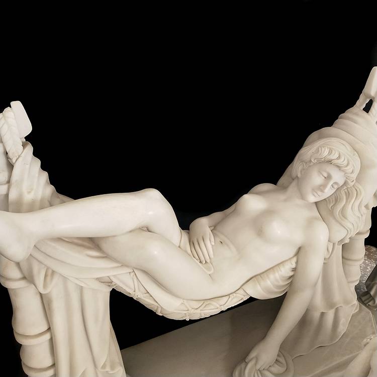 Beste prys natuurlike goed gepoleerde wit marmer meisie standbeeld beeldhouwerk te koop