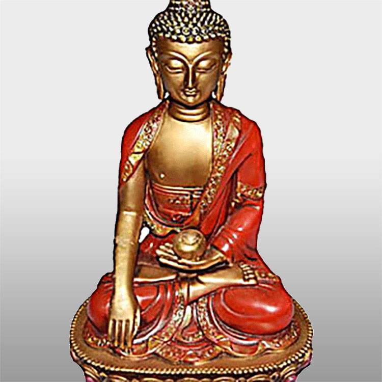 Āra dārza dabiska izmēra bronzas Budas statuja