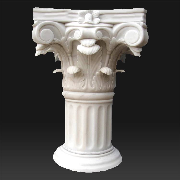 Capitel coloana corintica din marmura de gradina