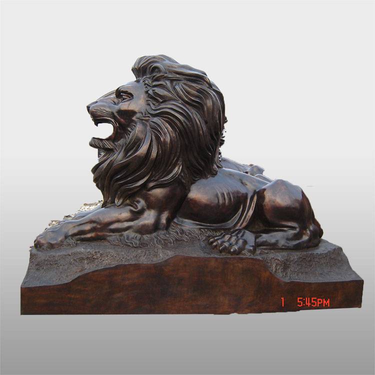 2018 高品質溶接ブロンズ彫刻 - 等身大の庭装飾ブロンズ ライオン像 - Atisan Works