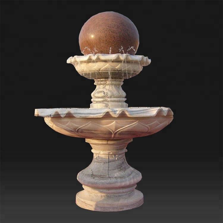 Fontana dobre kvalitete – Vrtna vrtna dekoracija s rotirajućom granitnom mramornom kamenom kuglastom fontanom – Atisan Works