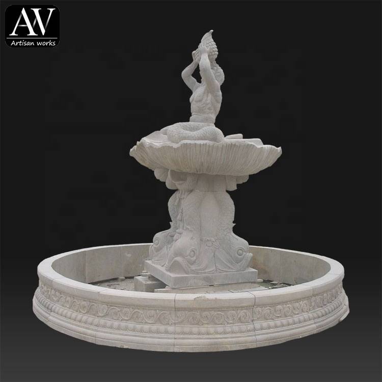 Fontaine de bonne qualité - Fontaine d'eau extérieure en marbre décorative de jardin d'eau bon marché - Atisan Works