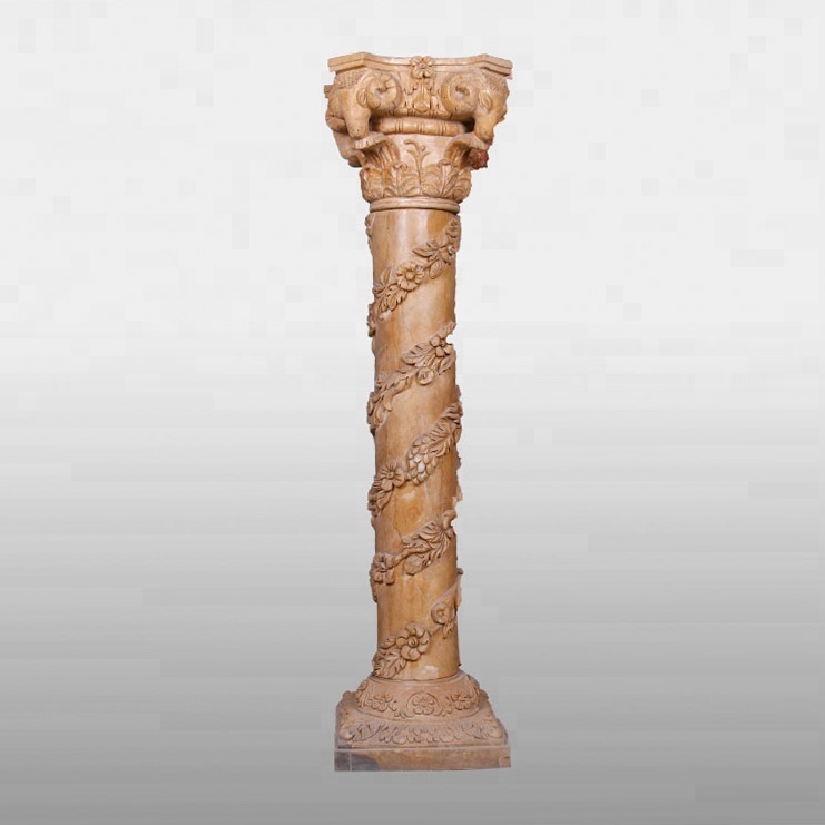 Jó minőségű építészeti szobrászat – kültéri dekoratív épület római kapu kerek pillér kialakítása – Atisan Works