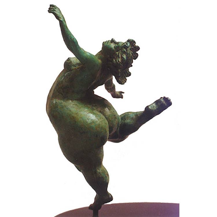 kuuma myynti patsas pronssi jooga pose fat lady sculpture
