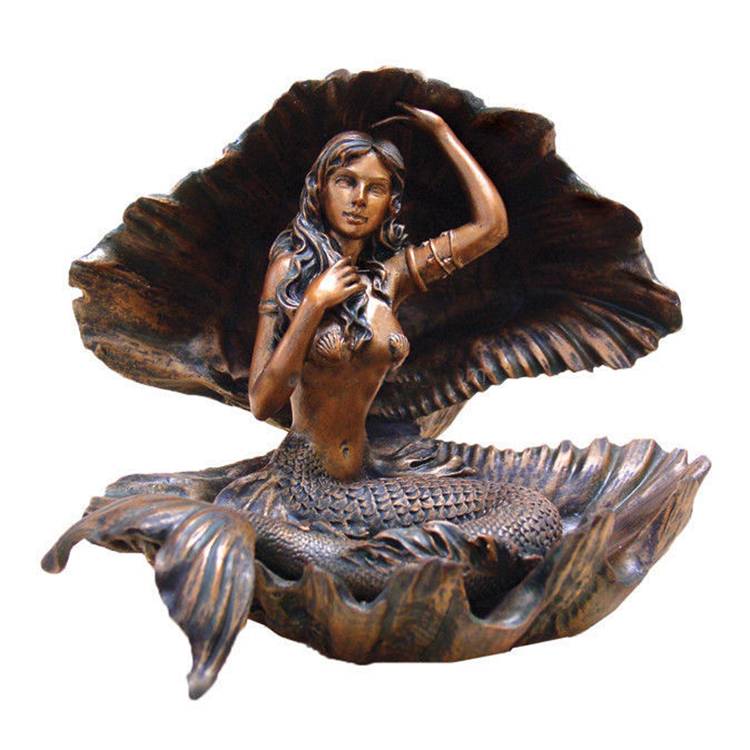 բնական մետաղական գեղեցիկ մեծ դեկորատիվ մետաղական փորագրված բրոնզե հնաոճ արձան բնական չափի գործիչ մերկ ջրահարսի քանդակ