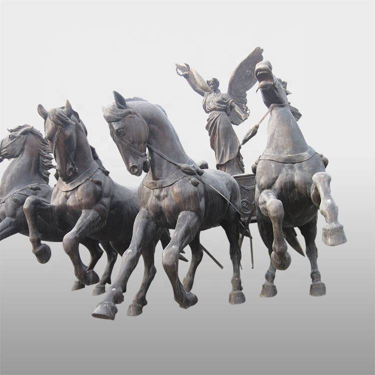 Estatua de tamaño natural famosa escultura de caballo de bronce grande
