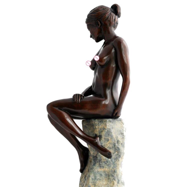 väst stil brons stor metall naken erotisk skulptur till salu