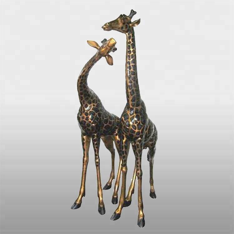 Goed ontworpen eigentijds bronzen beeld - Bestverkopend decoratief levensgroot bronzen giraffenbeeld - Atisan Works