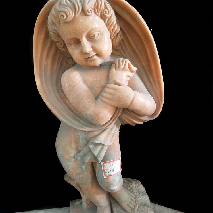 Fabrika e drejtpërdrejtë Dekorimi në natyrë Skulpturë e gdhendur me mermer engjëllit