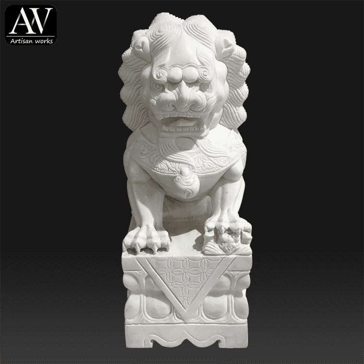 Nyugati kültéri dekoráció életnagyságú kerti oroszlán szobor penész