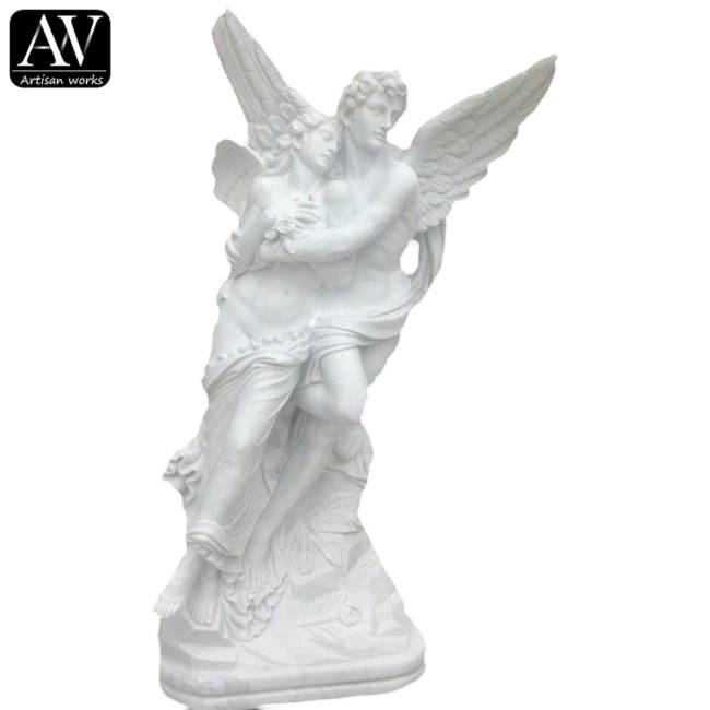 Disseny 100% original: estàtua d'àngel plorant de marbre tallada a mà a mida natural - Atisan Works