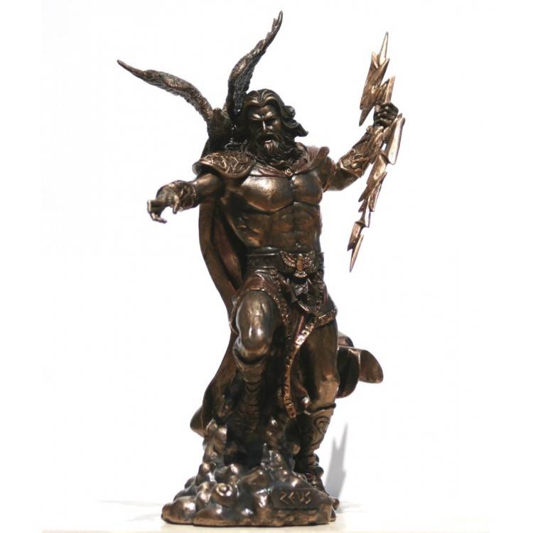 Ƙarfe simintin simintin gyare-gyaren mutum-mutumin girman rayuwar Hellenanci lod god tagulla sculpture na Zeus da ake sayarwa