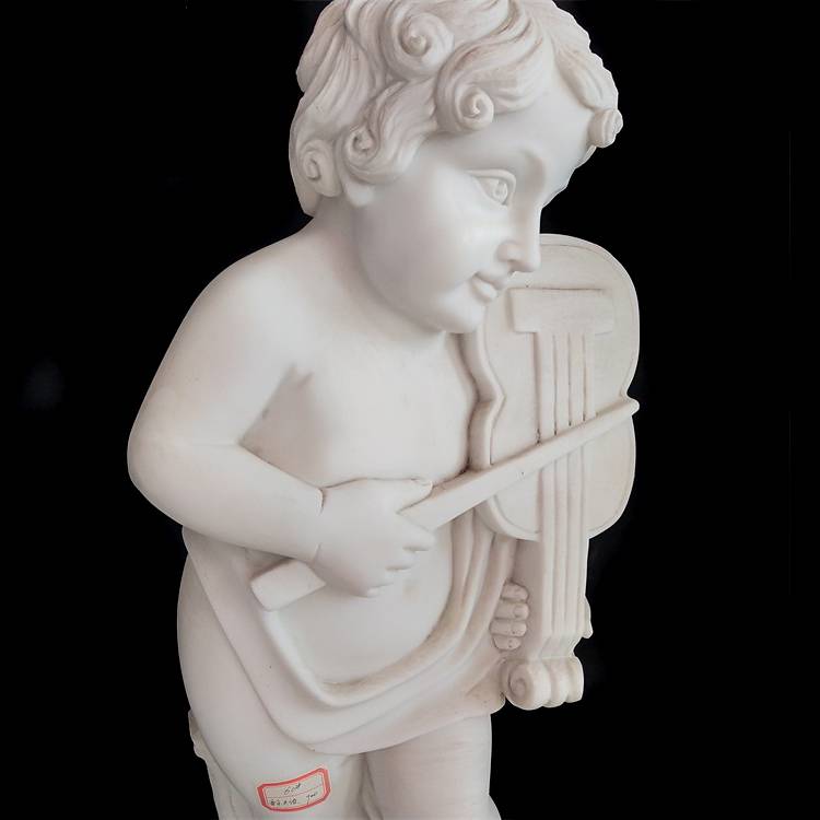 Супер придбання для статуї кам’яного ведмедя – білокам’яної мармурової скульптури хлопчика-скрипки ручної роботи з природного каменю – Atisan Works