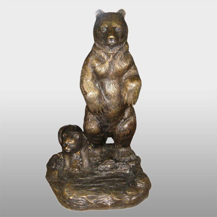 Fabricante de estatua de vaquero de bronce - Venda escultura decorativa de oso de bronce para xardín - Atisan Works