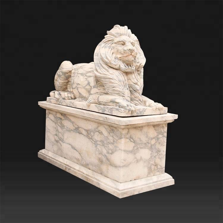 Продажа садовой каменной скульптуры сидящего льва в виде животного
