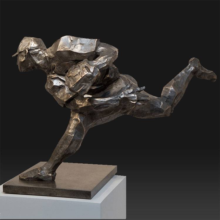Engros bronze havestatue selvfremstillet mand, der spiller baseball