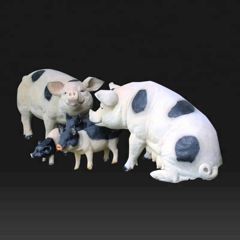 Wholesale life size resin animals figurine pig statue for sale