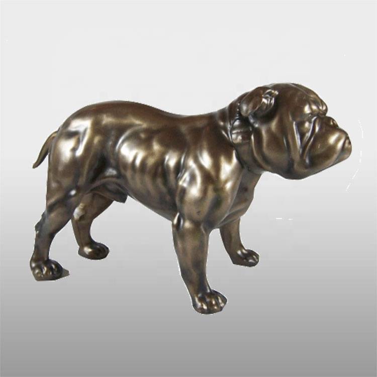 Statua del bulldog in bronzo del giardino della grande decorazione esterna della fabbrica