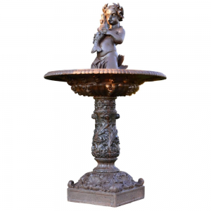 Antikva subĉiela skulptaĵo bronza figuro grandgrandaj akvofontoj