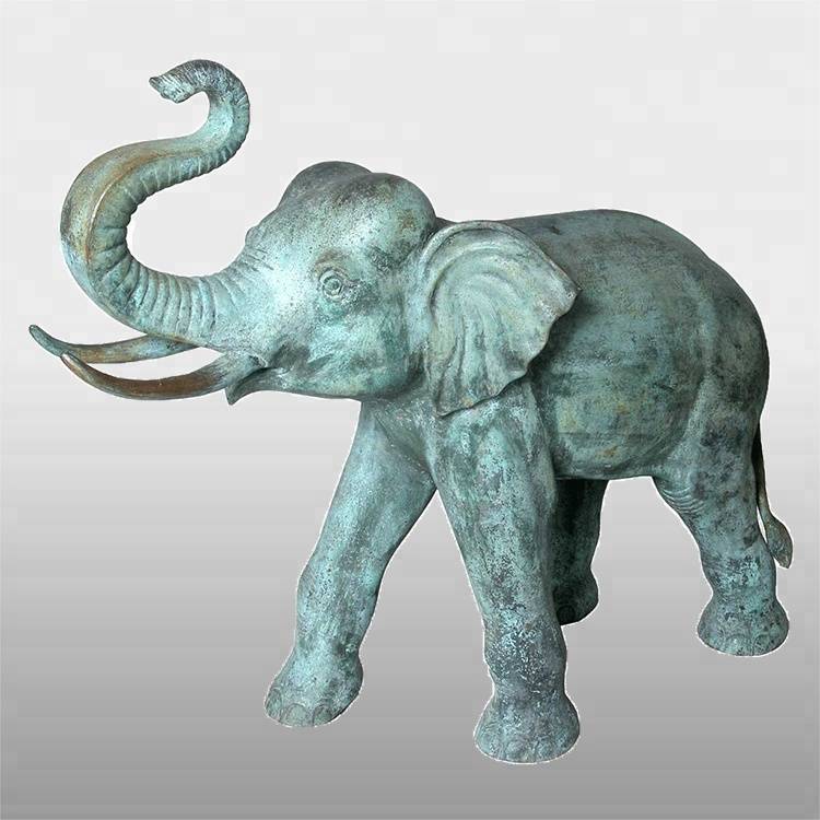 Statua di elefante decorativo in ottone da giardino domestico dal design popolare