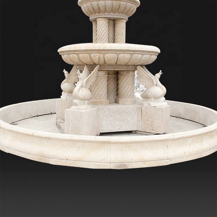 Garden Stone Swan Marble Water Fountain Մատակարար