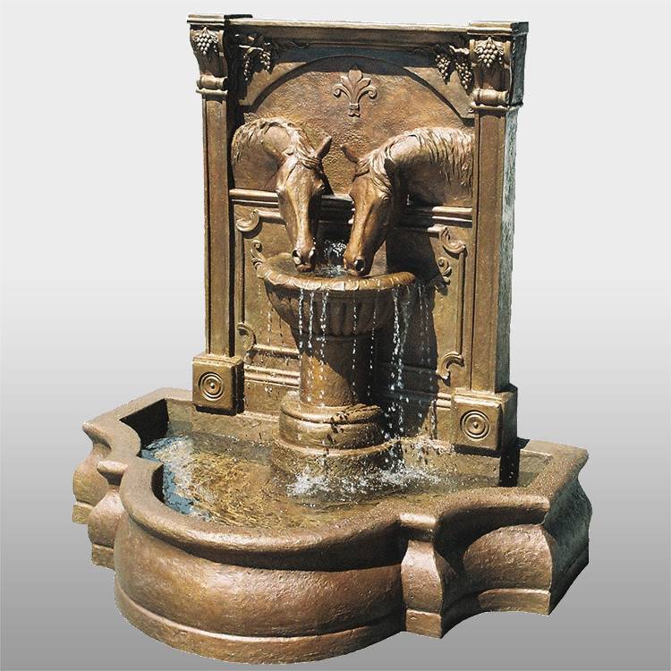 Statue de fontaine de bouddha en bronze pour jardin extérieur, avec pendentif pour la décoration
