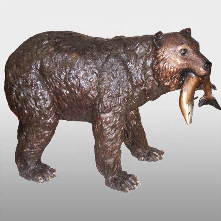 China Supplier Bronze Buffalo Statue - Dekorasi taman ukuran urip patung beruang tembaga - Atisan Works
