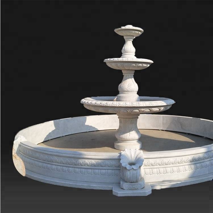 Fountain av bra kvalitet – Dekorativ utomhusvattenfontän i marmor i trädgården – Atisan Works