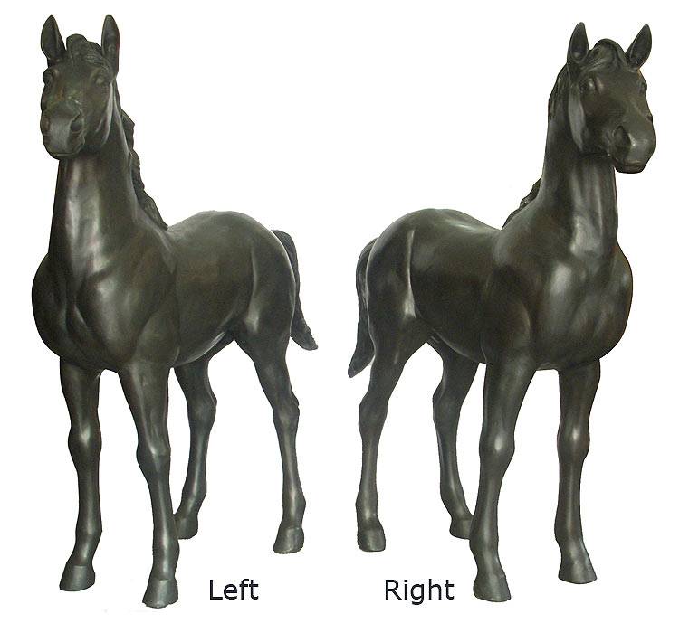 Sculpturi mari de cai din bronz antic din cupru de vânzare