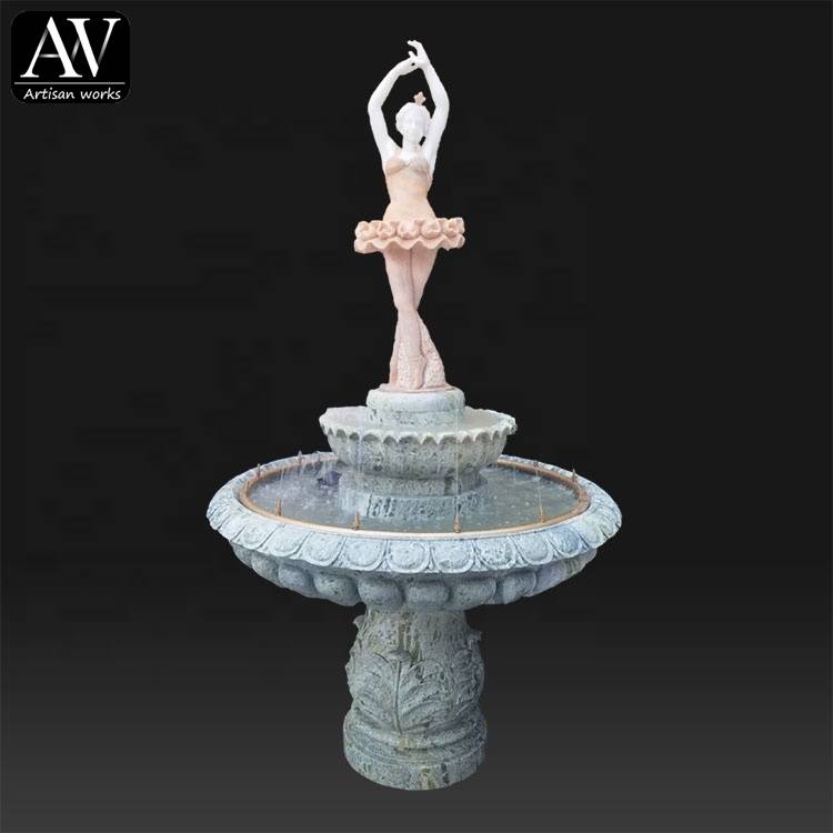 Kvalitná fontána – dekoratívna kamenná záhradná ručne vyrezávaná socha s vodou moderné vonkajšie fontány – Atisan Works