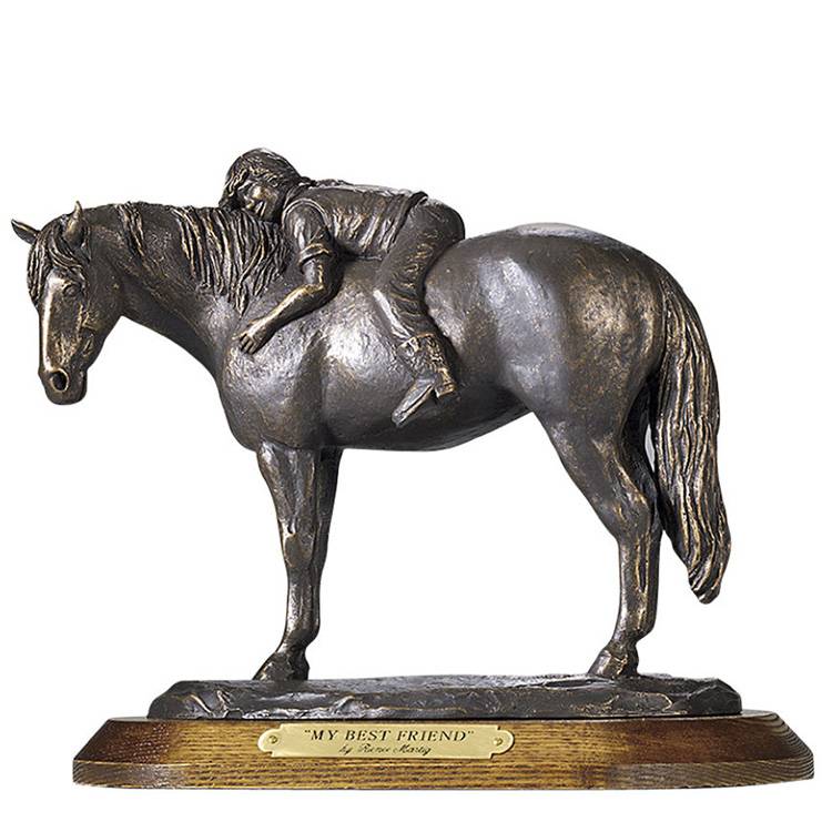 Нижняя цена Бронзовая скульптура лица - садовая уличная статуя, бронзовая большая скульптура скаковой лошади – Atisan Works