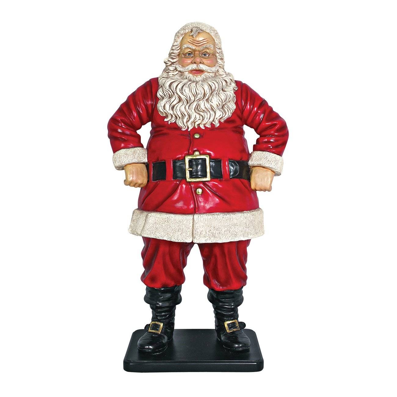 Sprzedam rzeźbę z włókna szklanego, dekorację świąteczną naturalnej wielkości, figurę Świętego Mikołaja na świeżym powietrzu