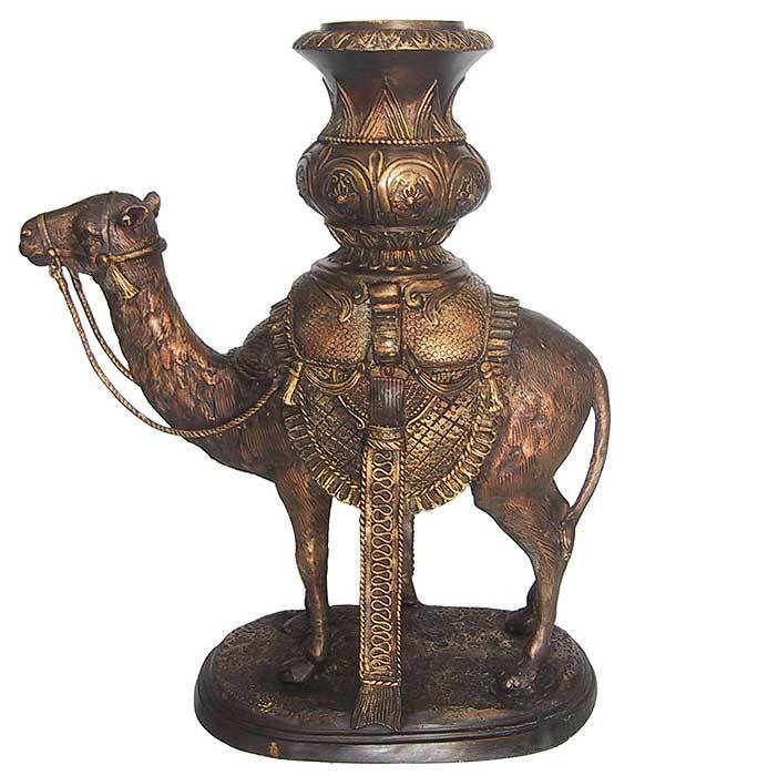 Estatwa ng hayop panlabas na malaking palamuti modernong bronze camel statue para sa mga benta