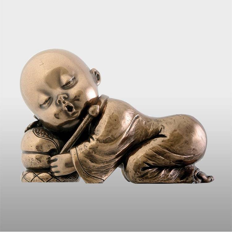 Utendørs hage bronse messing munk buddha ansikt statuer